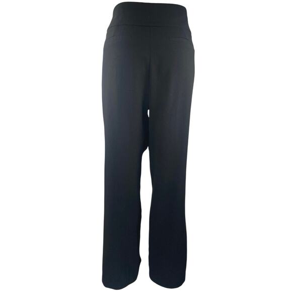 Bobeau Women's Black Straight Leg High Waist Zipper Trousers Dress Pants Size L - Picture 3 of 5